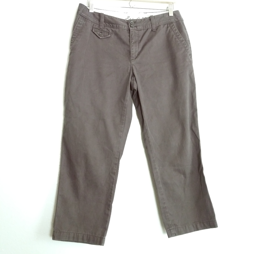 Eddie Bauer Size 10 Grey Heritage Wash Blakely Pant Casual